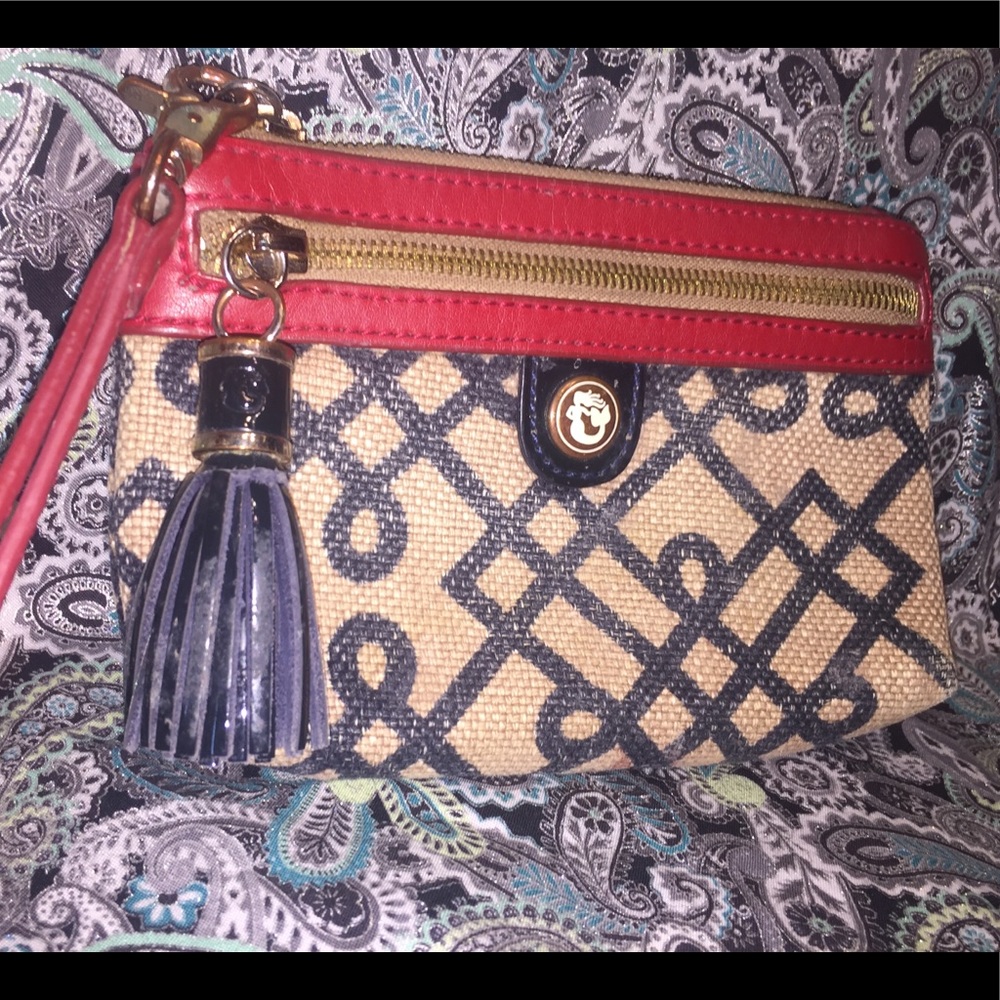 Spartina 449’s Linen & Leather Wristlet